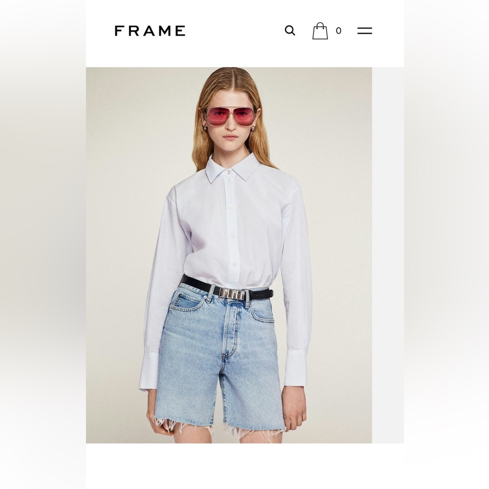 Frame Denim Light Blue Jorts